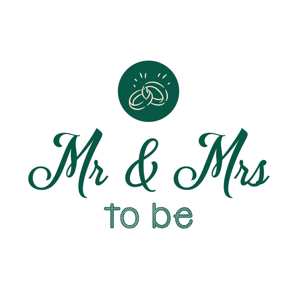 Sluitzegel Mr & Mrs to be groen