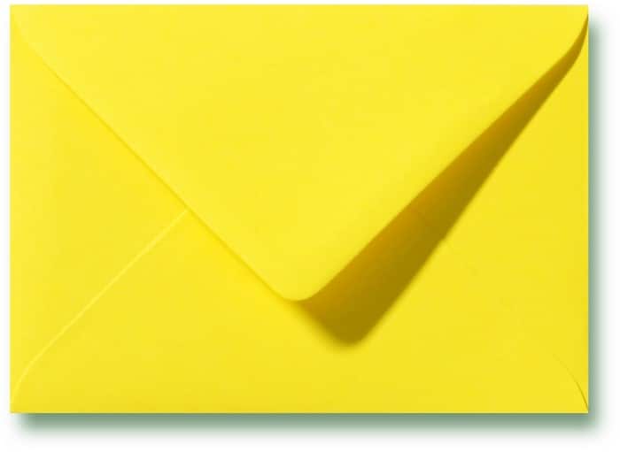 Envelop Kanarie Geel 13x18 cm