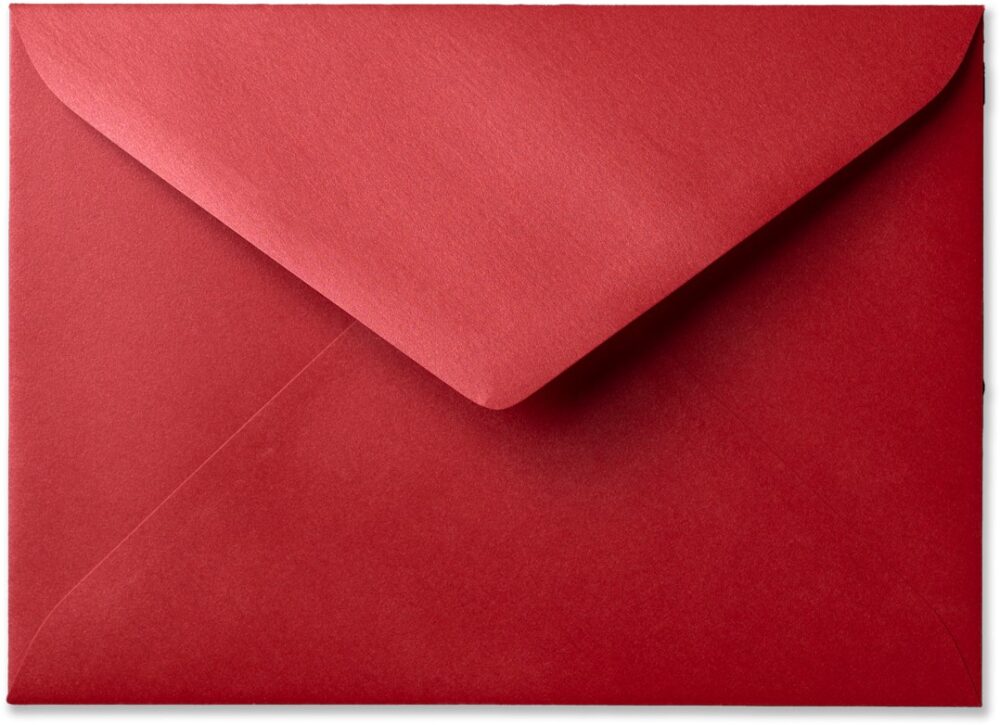 A5 envelop Metallic Rosso 15,6×22 cm