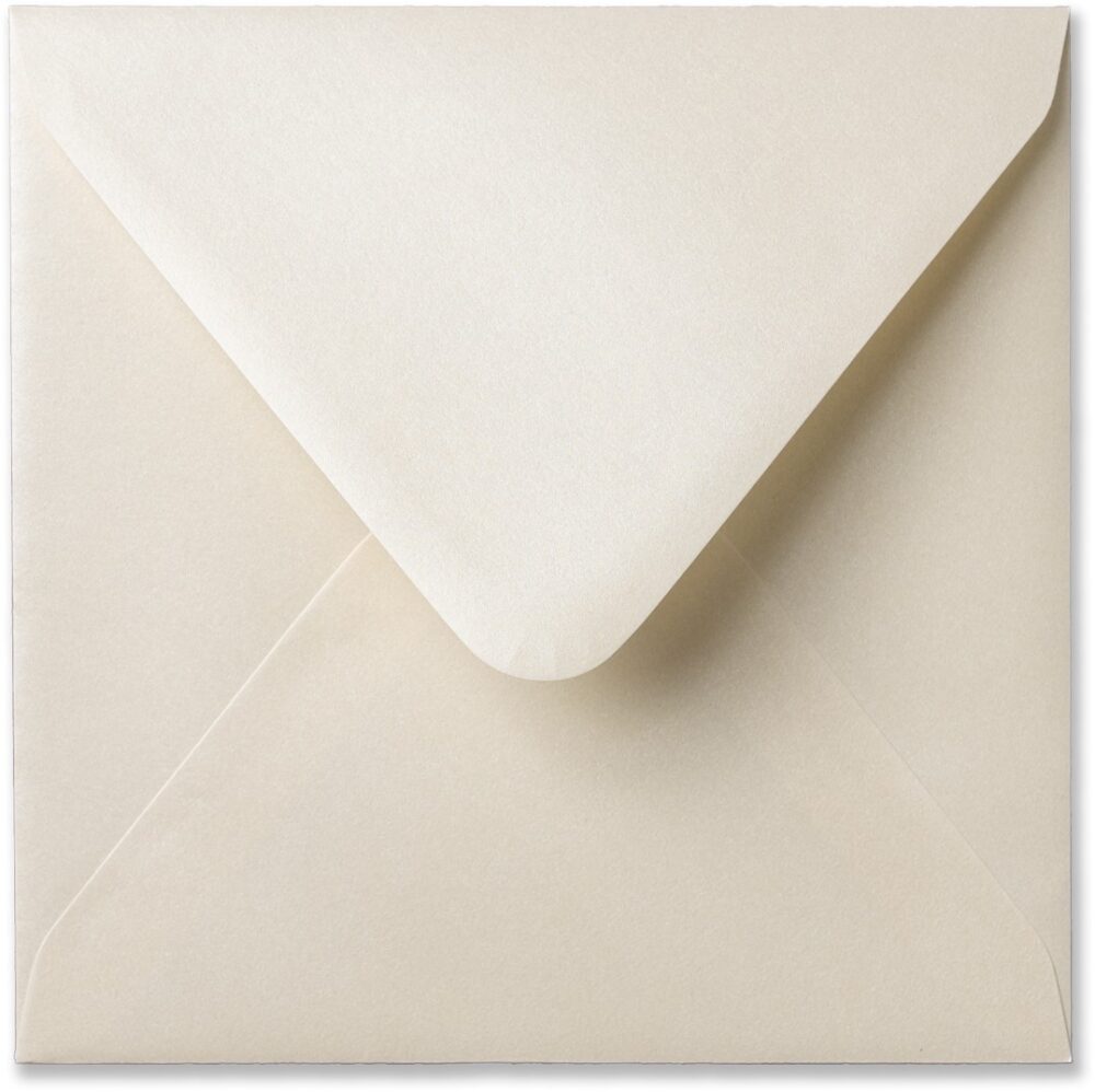 Envelop Metallic Cream 14x14cm